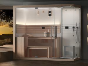 saune combinate - Sauna finlandese con doccia emozionale Jacuzzi Lugano